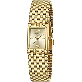 BOFAN Gold Watches for Women Luxury Ladies Quartz Wrist Watch with Stainless Steel Bracelet,Waterproof,Casual Fashion Square Dial.Band Adjustment Tool Included