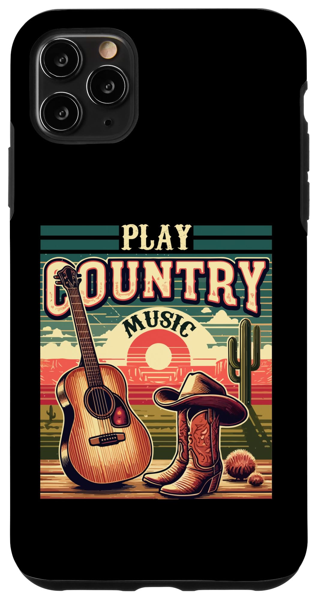 Play Country Music Vintage Western Festival American Case for iPhone 11 Pro Max