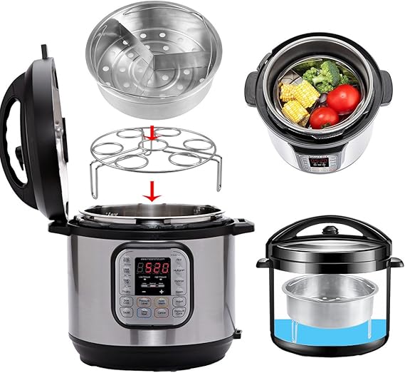 Instant Pot Accessories Steamer Basket and Egg Steamer Rack Stainless