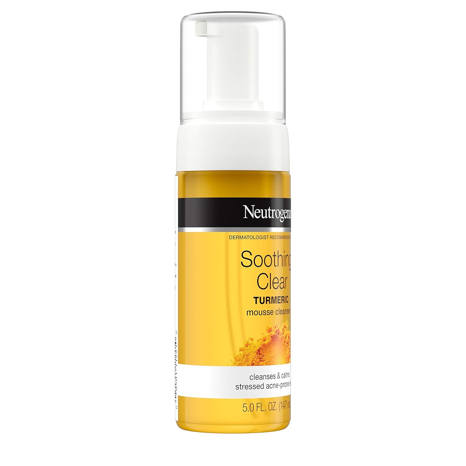 Neutrogena Soothing Clear Calming Mousse Facial Cleanser with Soothing & Calming Turmeric, Gentle Face Wash for Acne-Prone Skin, Paraben-Free, Oil-Free, Not Tested on Animals, 5 fl. oz: Beauty