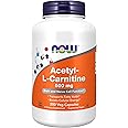 NOW Supplements, Acetyl-L Carnitine 500 mg, Amino Acid, Brain And Nerve Cell Function*, 200 Veg Capsules