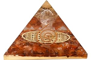 AMAZING GEMSTONE Large Orgone Pyramid | Glow in Dark Crystal Pyramid Crystal | Angel Orgonite Pyramid | Organ Pyramids Positive Energy Healing