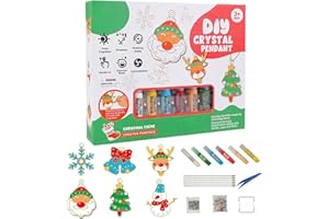 PLYMUN DIY Crystal Paint Arts and Crafts Set, DIY Crystal Pendant Kit, DIY Crystal Painting Kit, Crystal Art Paint Set