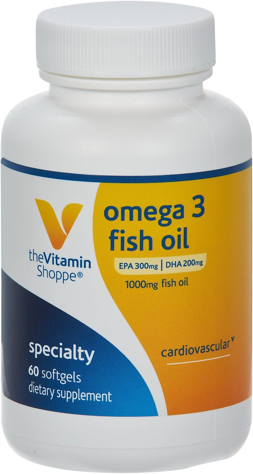 Vitamin Shoppe Omega-3 Fish Oil - 60 Softgels