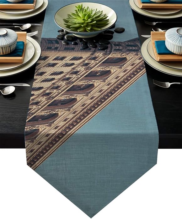 Fandim Fly Table Runner Flatiron Building New York City Table Runners for Catering Events, Dinner Parties, Wedding, Indoor and Outdoor Parties, 14 x 72 Inch