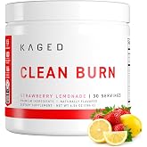 Kaged Clean Burn Powder | Strawberry Lemonade | 30 Servings | Thermogenic Weight Management, Boost Metabolism, Organic Caffeine, Apple Cider Vinegar, Supplements for Men &amp; Women