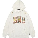 Vamtac Mens Oversized Hoodie Graphic Fall Hoodies Plaid Y2K Casual Vintage Hoodied Pullover Sweatshirts