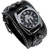GOGARAMA Leather Strap Scorpion Quartz Punk Men's Large Dial Wrist Watch,Women's Birthday&Christmas&Halloween Gifts Clock