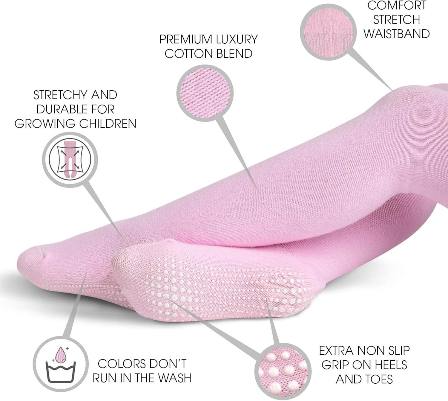 LA Active Baby Tights - Baby Toddler Infant Newborn Non Skid/Slip Grip Cotton: Clothing