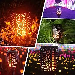 Liveasily 4 Pack Led Solar Torch Light with
