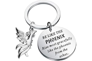 FUSTMW Phoenix Keychain Inspirational Phoenix Gifts Rising Phoenix Pendant Jewelry