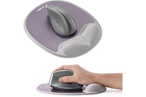 ErgoEvol Ergonomic Mouse Pad with Skin-Friendly Lycra Memory Foam Wrist Rest, Easy-to-Clean Smooth PP Surface, and Non-Slip P
