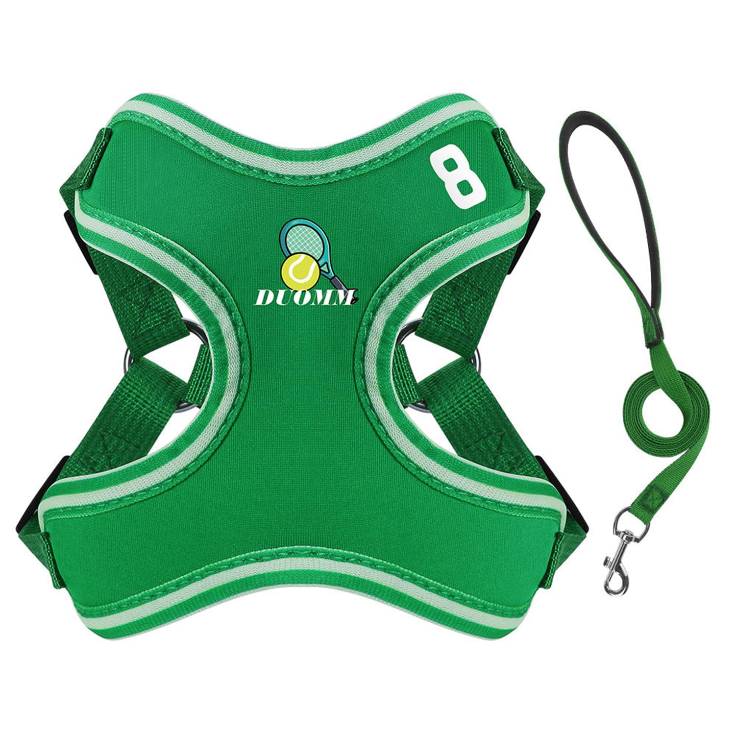Dog Harness,No Pull Adjustable Sporty Style Dog Vest Harness with Leash D-Ring for Puppy Small Dog_XS(Green)