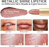 OULAC Metallic Shine Glitter Lipstick Nude High Impact Full Coverage 4.3 g view 5