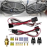Dual Electric Fan Relay Kit 40 AMP with Temperature Switch 185 On 175 Off | Dual electric fan relay kit compatible with cooling fan systems, includes 185&deg;F on 175&deg;F off thermostat and 40A relay.