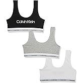 Calvin Klein Kids Girls' Modern Cotton Bralette 3-Pack