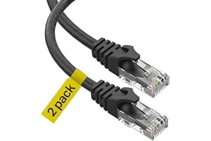 Cat 6 Ethernet Cable 15 Ft 2 Pack, Cat 6 Cable Outdoor&Indoor, High Speed 10Gbps Internet Network Cable, Cat6 Ethernet Patch 