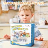 Dreamon Mud Kitchen Accessories Playset Kids Kitchen Pots Pans Toy Gift view 9