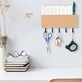 Echehi 5 Hooks Key Holder Wall Mounted Small Coat Rack Black view 3