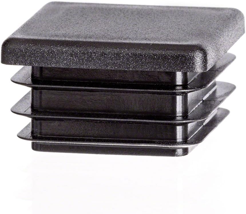 10 pcs. Square end Cap 70x70 mm (2 3/4 x 2 3/4 inch) Black Plastic Plug caps