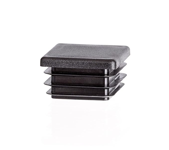 10 Stck. Quadratstopfen 100x100 mm Schwarz Kunststoff Endkappen Verschlusskappen