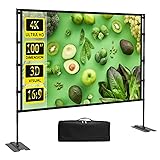 Upgrade Projector Screen Heavy-Duty Stand 100 inch