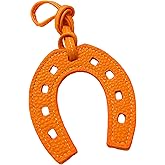 VITITRAN Lucky Leather Horseshoe Keychain Bag Charm, Western Purse Accessory for Handbag Wallet Backpack, Gift for Women