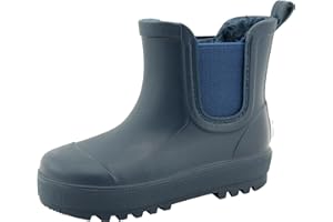 BEARPAW Toddler and Kids' Rain Boots with Faux-Fur Lining – Waterproof Rubber Chelsea Boot for Boys & Girls