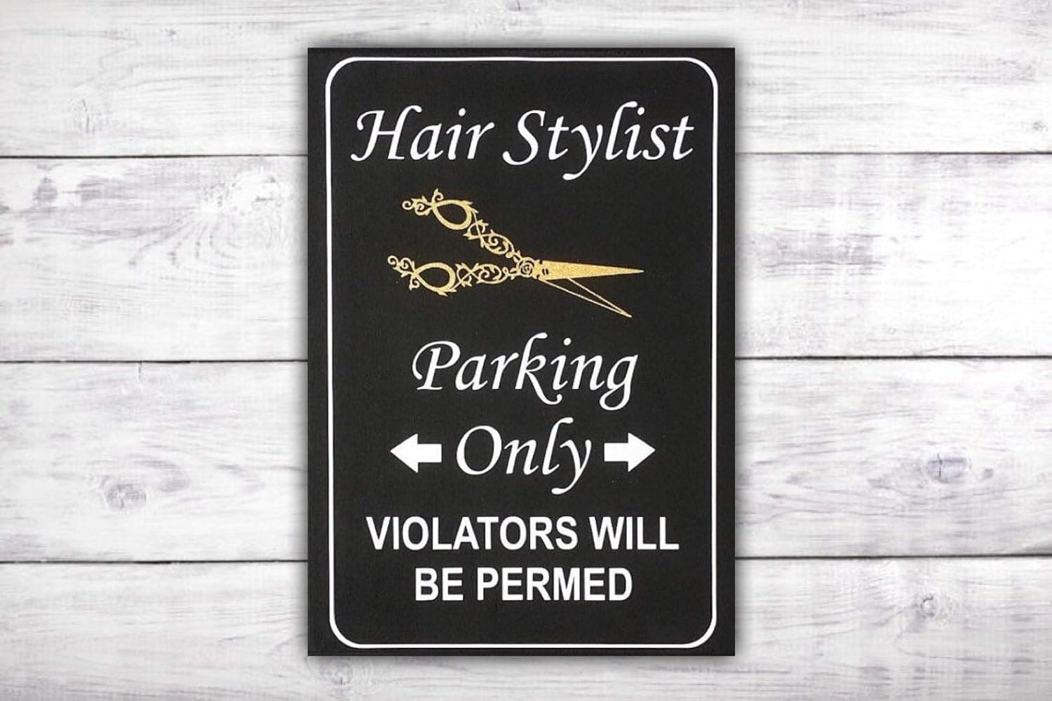 Amazon Com Hair Stylist Parking Sign Fashion Wall Art