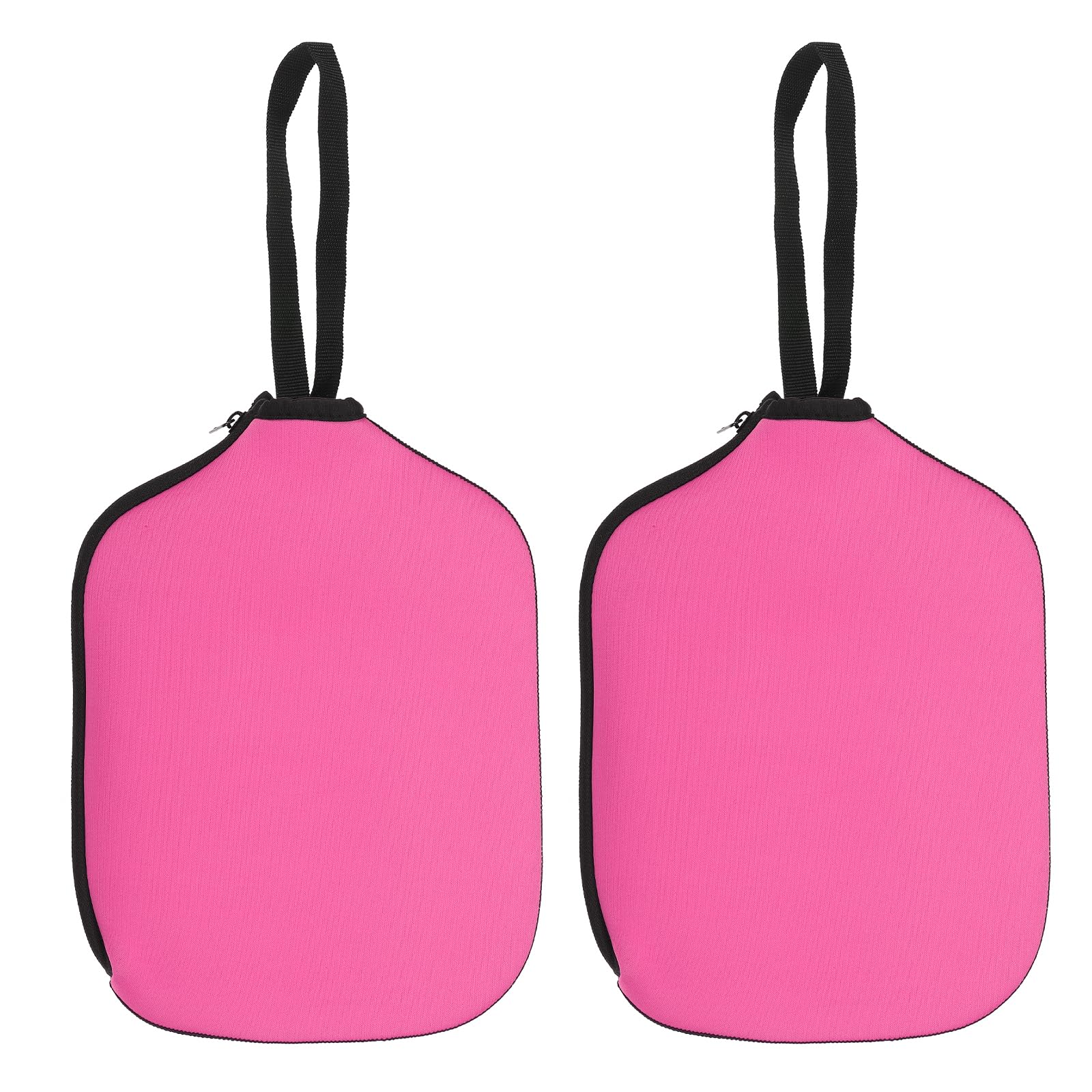 PATIKIL Pickleball Paddle Cover Universal 11.8x8.6 Inch, 2 Pack Neoprene Pickleball Racket Sleeve Paddle Storage Bag with Carrying Strap for Pickleball Paddles,Dark Pink