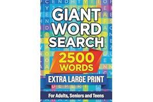 The Ultimate Giant Word Search: Extra-Large Print Word Find Puzzle Book,100 Giant Puzzles with 2500 Words for Visual Comfort 