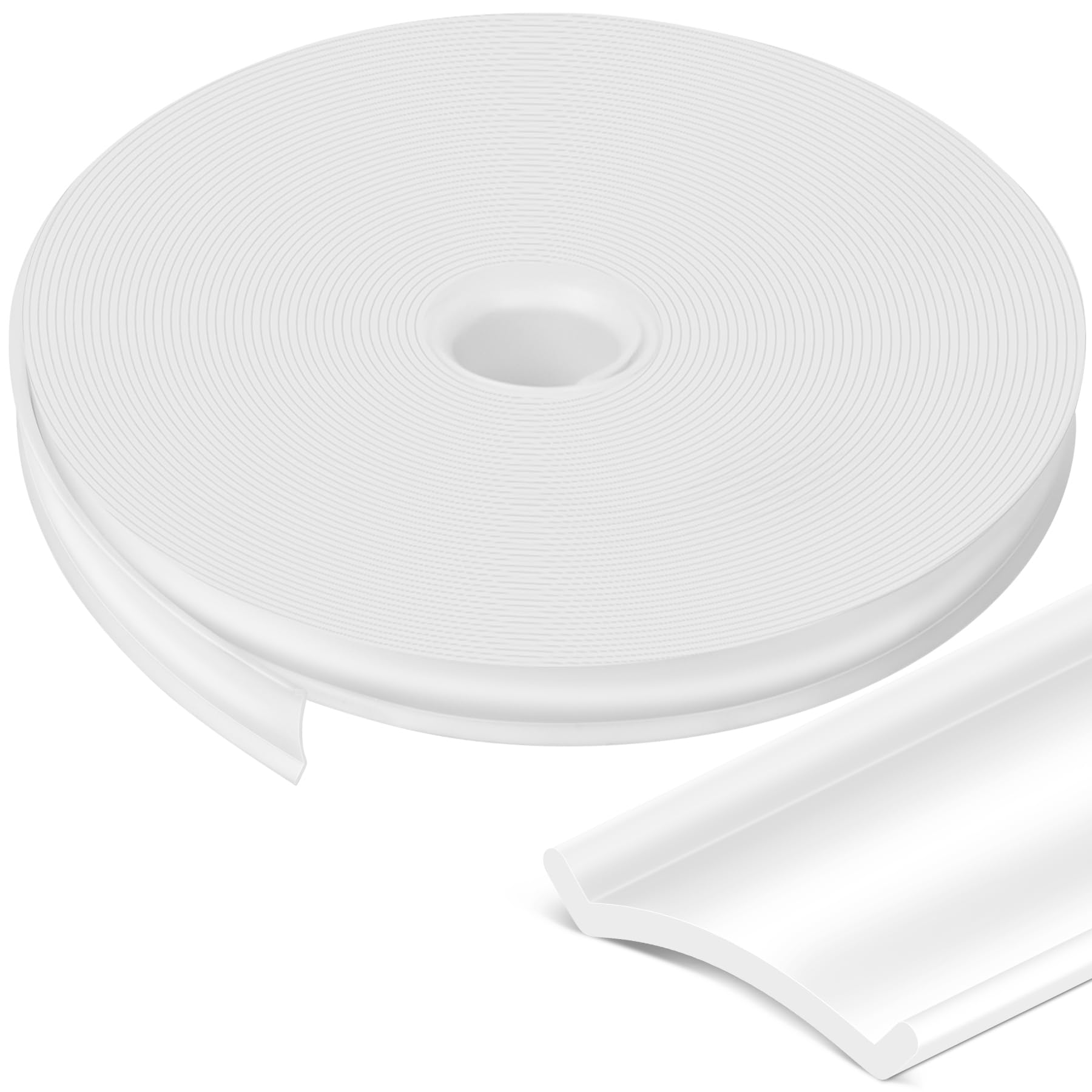 Photo 1 of 1" RV Trim Molding Insert, 25 FT Heavy Duty RV TPE Trim Molding Weather Stripping Exterior Replacement, Waterproof Screw Cover Corner for Camper Travel Trailer Boat Channel, White