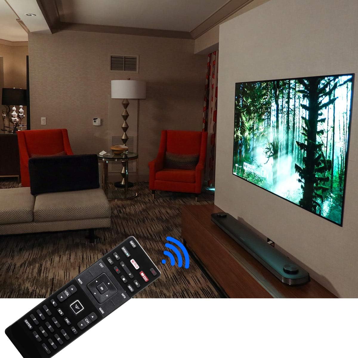 XRT122 Universal Replacement Remote Control for All Vizio E-Series D-Series LED HDTV Smart TV: Home Audio & Theater