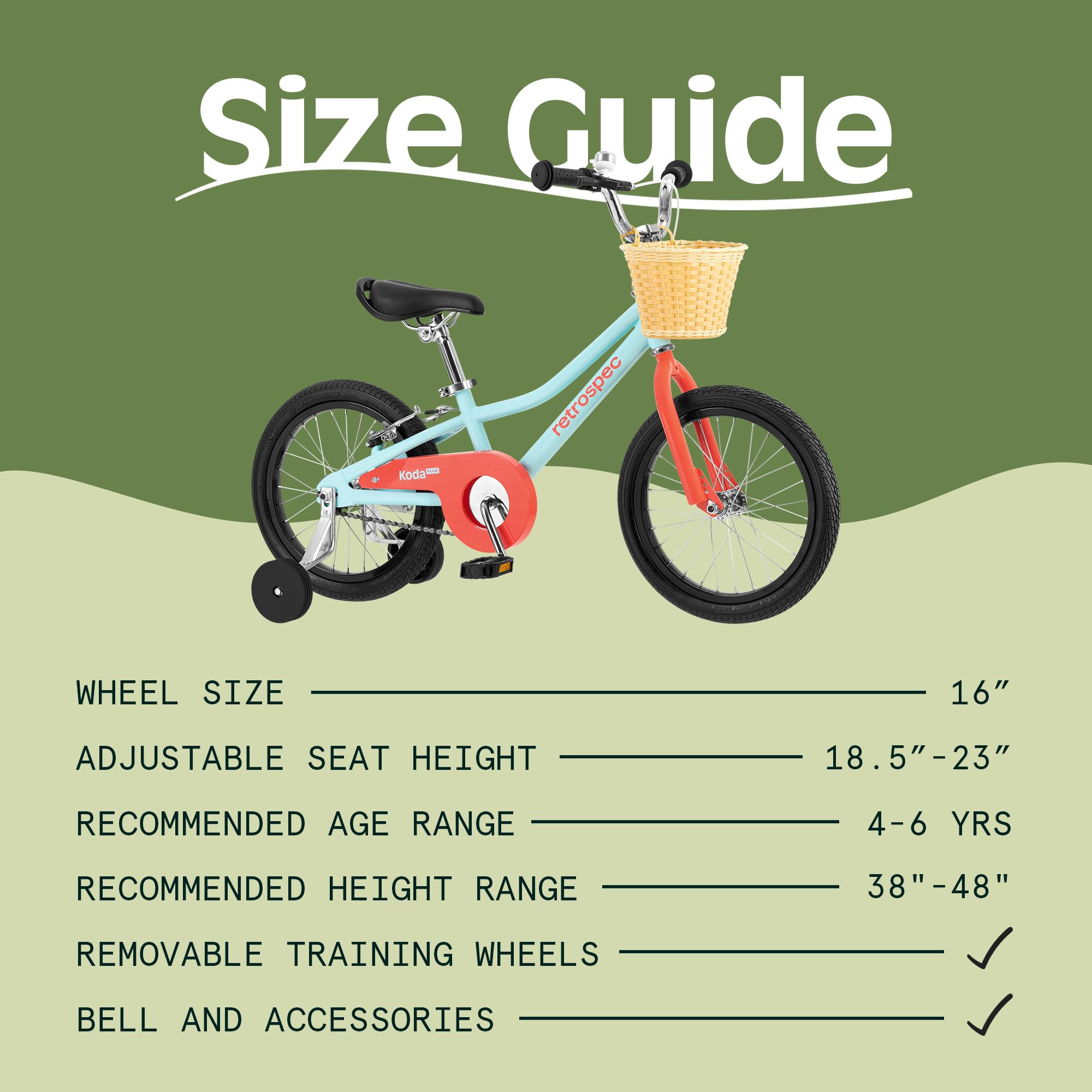 Retrospec Koda Plus Kids Bike for Boys & Girls Ages 4-6 Years - 16