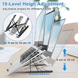 MECHEER Laptop Stand Adjustable Notebook Stand Aluminum Folding Desk Riser view 3