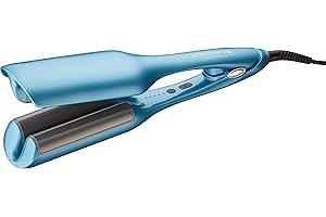 BaBylissPRO Nano Titanium Ionic Deep Waver, 3-Barrel Curler, 5 Heat Settings To 430°F, Crimper Hair Waver for All Hair Types,