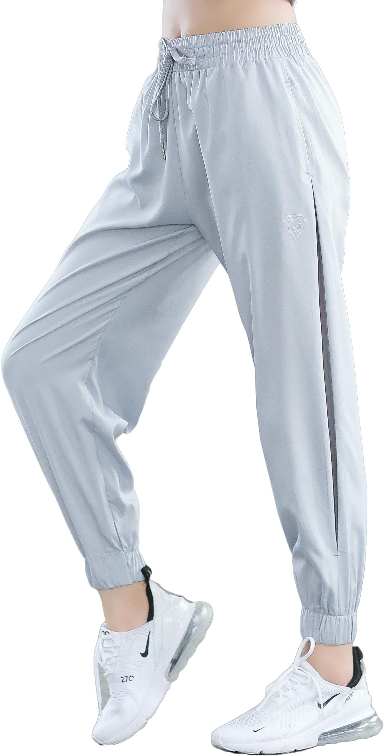 KDi Women's Leisure Running Sweatpants Joggers Pants (M, Gray)