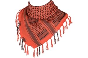 FFNIU Cotton Scarf Military Shemagh Arab Tactical Desert Keffiyeh Thickened Head Neck Scarf Wrap for Women and Men 43"x43"