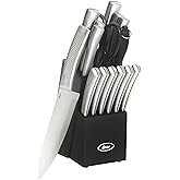 Oster Eddington 16 Piece Stainless Steel Kitchen Knife Block Set With Textured Good Grip Handles
