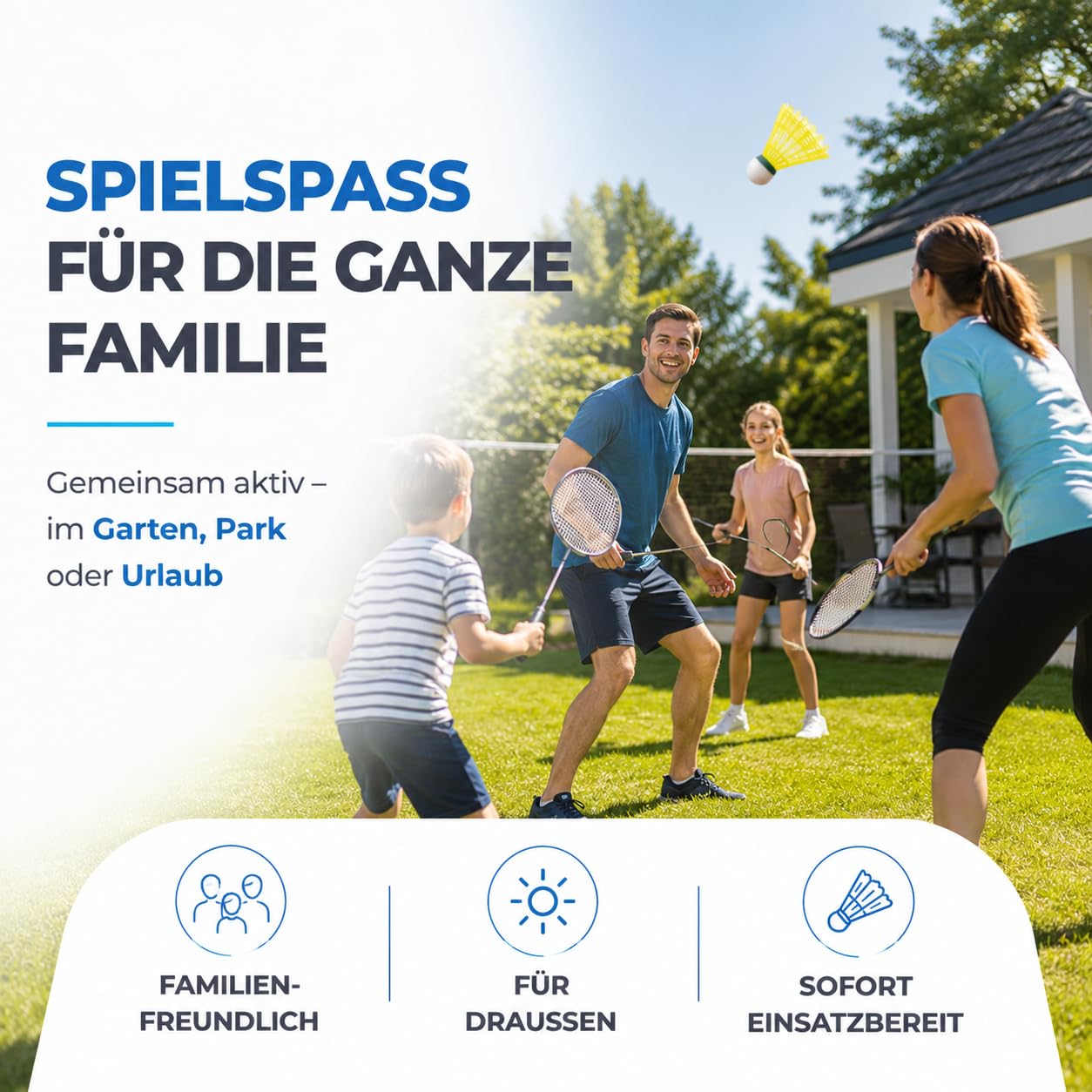 6x Badminton Federbälle - Training und Wettkampf - Badmintonbälle für den Einsatz im Freien und in der Halle 6