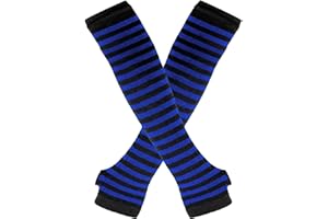 DOOVID Women Long Arm Warmers Fingerless Gloves Arm Warmer Winter Knit Thumb Hole Gloves