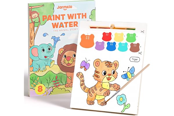 Jar Melo Paint with Water Books for Toddlers, Mess Free Watercolor Painting Activity for Kids Ages 1-3, 2-4, 4-6, Art Craft C