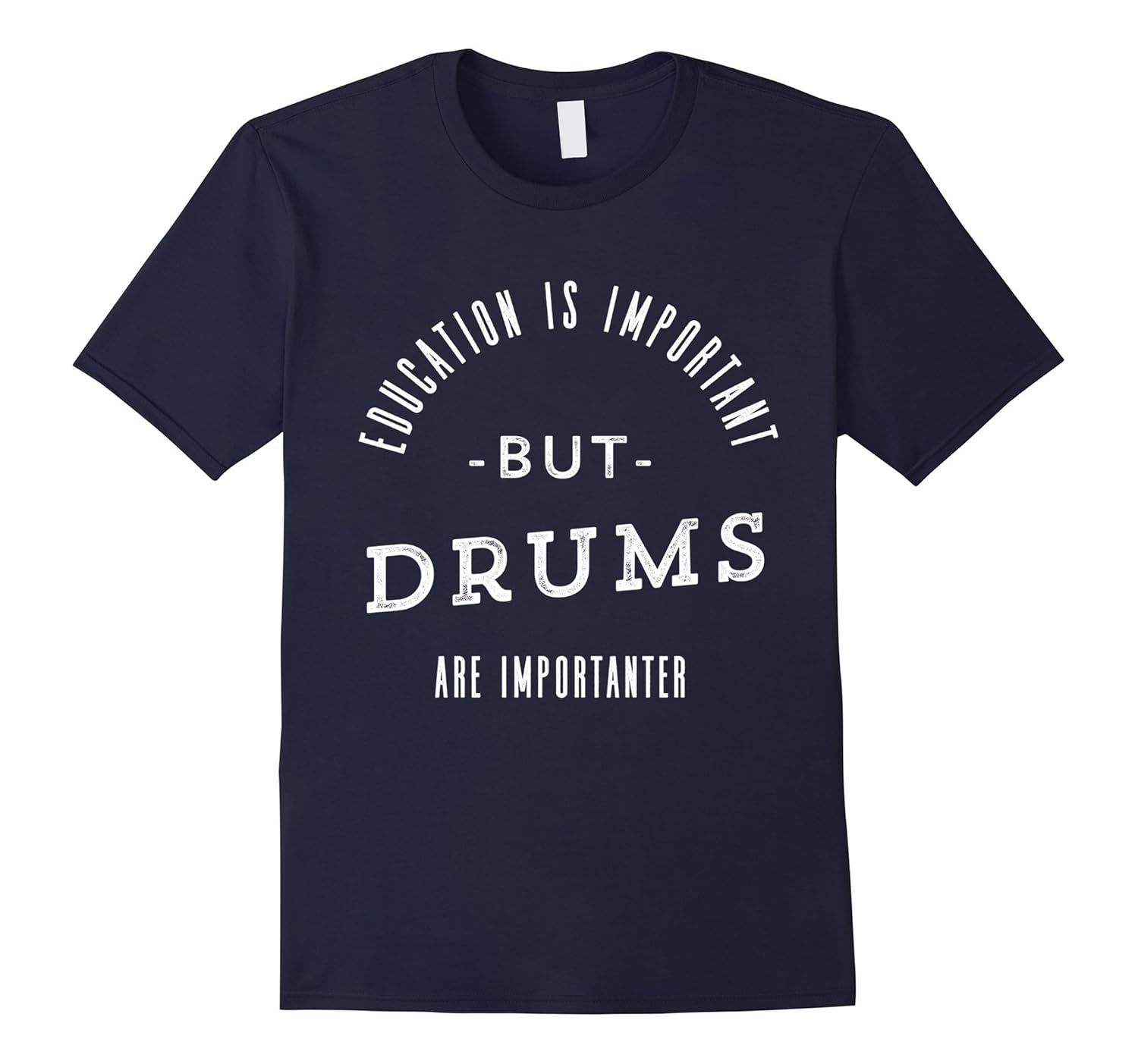 Funny Instrument Shirt - Drums Are Importanter-Rose