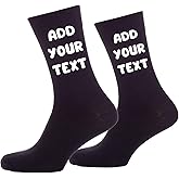 Custom Socks with Your Text – Personalized Funny Gift for Dad, Husband, or Friends – Unique Father's Day, Christmas or Birthday Present for Men & Women