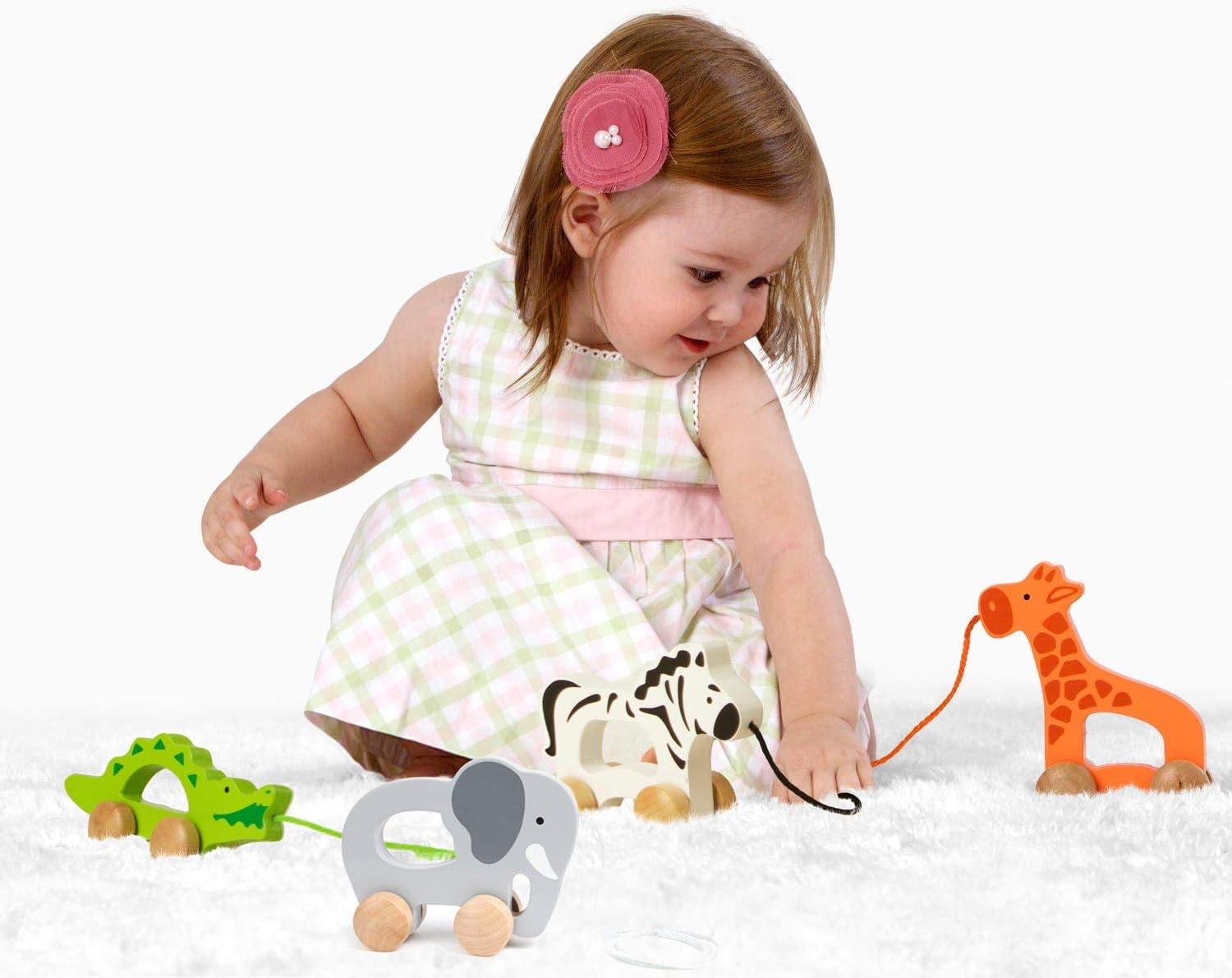 hape elephant wooden push and pull toy