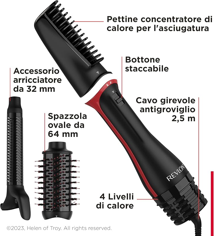 One-Step Blow-Dry Multi Styler 3-in-1(Accessori staccabili, arricciacapelli, concentratore, styler) RVDR5333