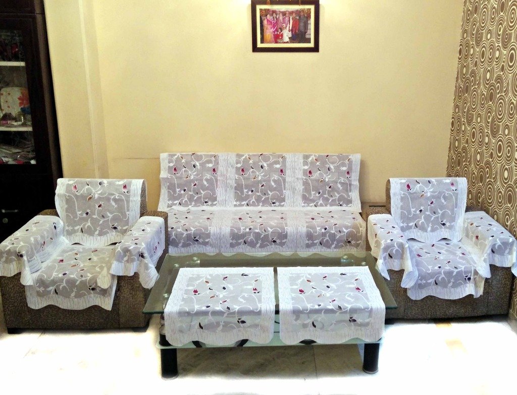 Buy ROSE PETAL POLYESTER NET SOFA SLIPCOVER SET WITH 6 ARMS COVER Buy ROSE PETAL POLYESTER NET SOFA SLIPCOVER SET WITH 6 ARMS COVER