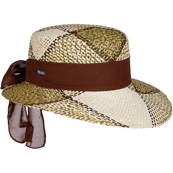 Women\'s Sun Hat with Scarf Tie Back - Paper Straw & Polyester The Brunch Date Women main image 4
