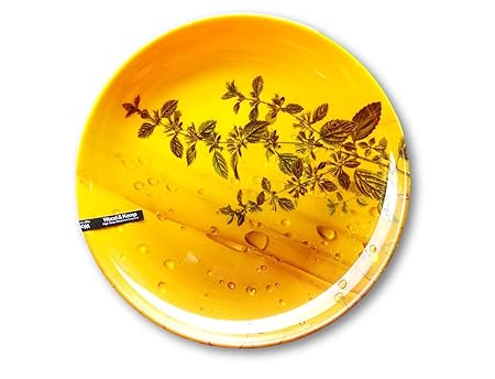 Smart Dinning Dinner Plate Yellow Full 6 pcs 12 INCH ROSA comfortable thali