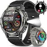 Smart Watch for Men Fitness Tracker: Bluetooth Waterproof Make Answer Call Digital Mens Watches Running Smartwatch for Android Phones iPhone Samsung Compatible Step Pedometer Sleep Heart Rate Monitor